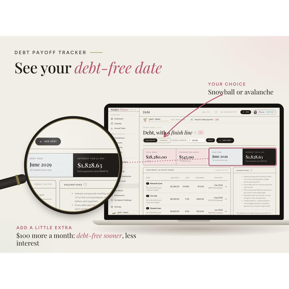 Budget Planner App Spreadsheet Alternative Debt Cashback Rebate - RebateKey