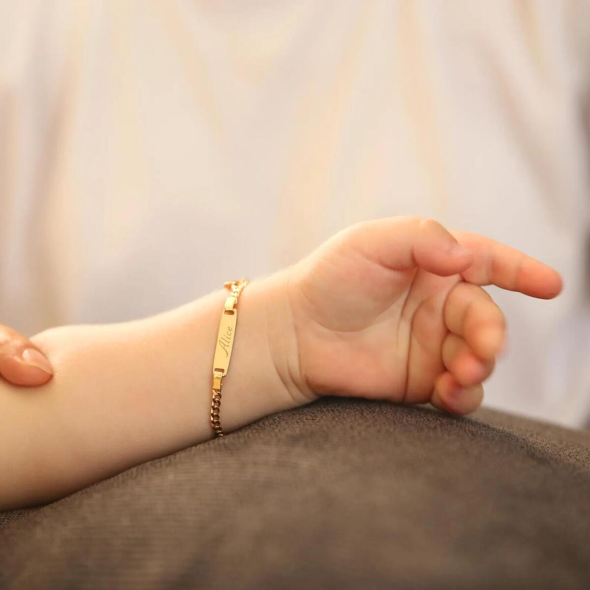 Personalized 14k Gold Baby Id Bracelet Cashback Rebates - RebateKey