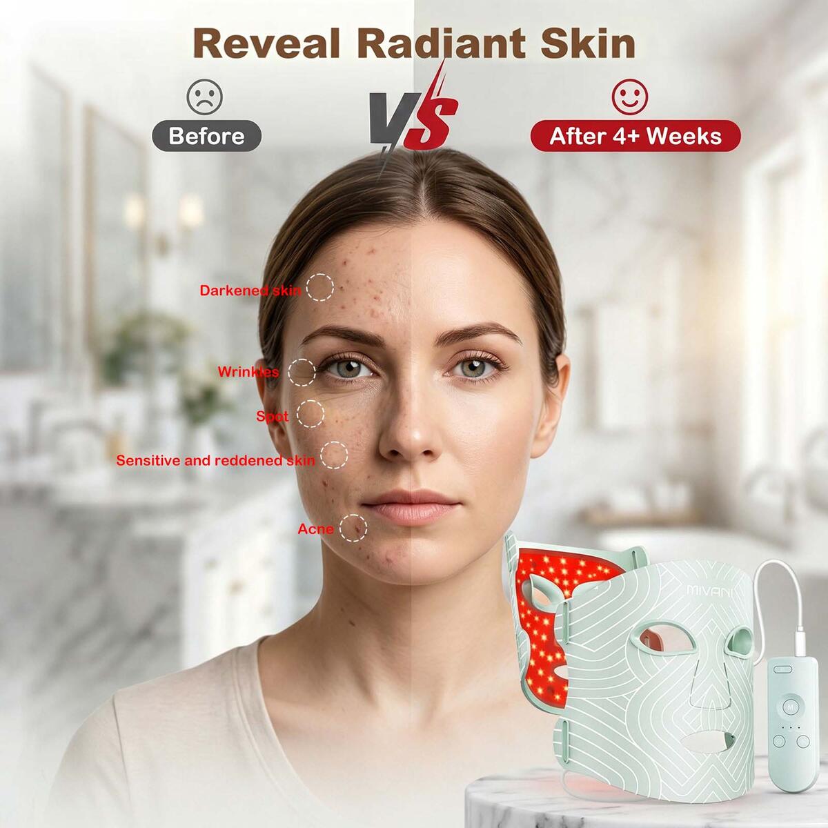 Mivani Red Light Therapy For Face 8 Modes Led Fac 1 Rebate - RebateKey
