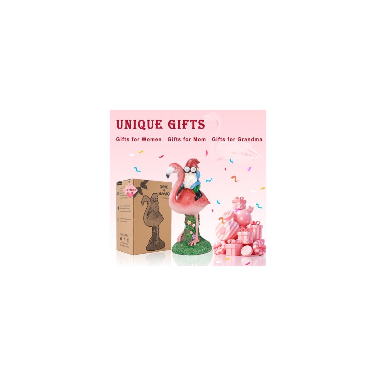 Solar Flamingo Gnome Garden Decor Statue 1 Cashback Rebates - RebateKey