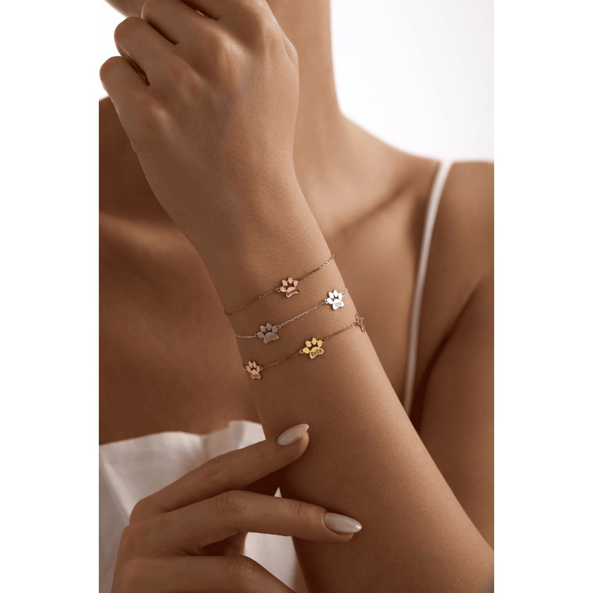 Pet Name Bracelet, Dog/Cat Bracelet, Dog Paw, Animal Friendly Jewelry, Pet Lover Gift, Pet Bracelet Gift for Mom, Christmas Gift