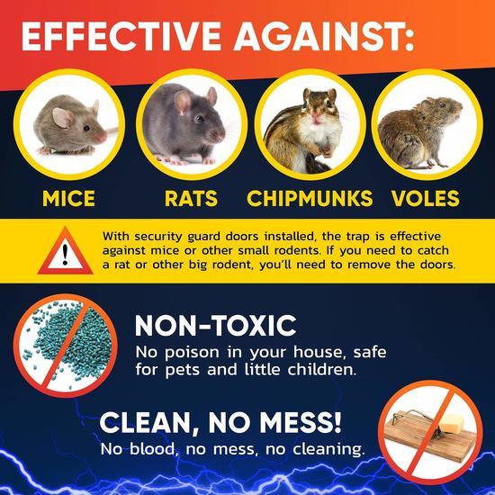 Electric Rodent Killer Pet Family Safe Exterminating Mice Killer Trap