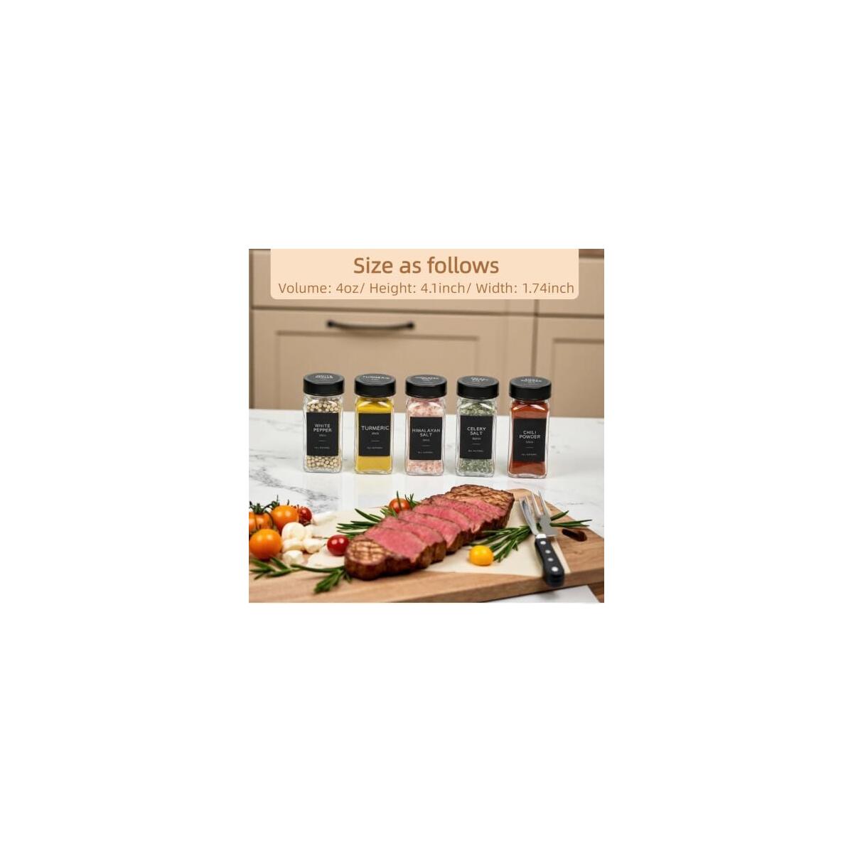Glass Spice Jars With Label Seasoning Jars 26 Pc Cashback - RebateKey
