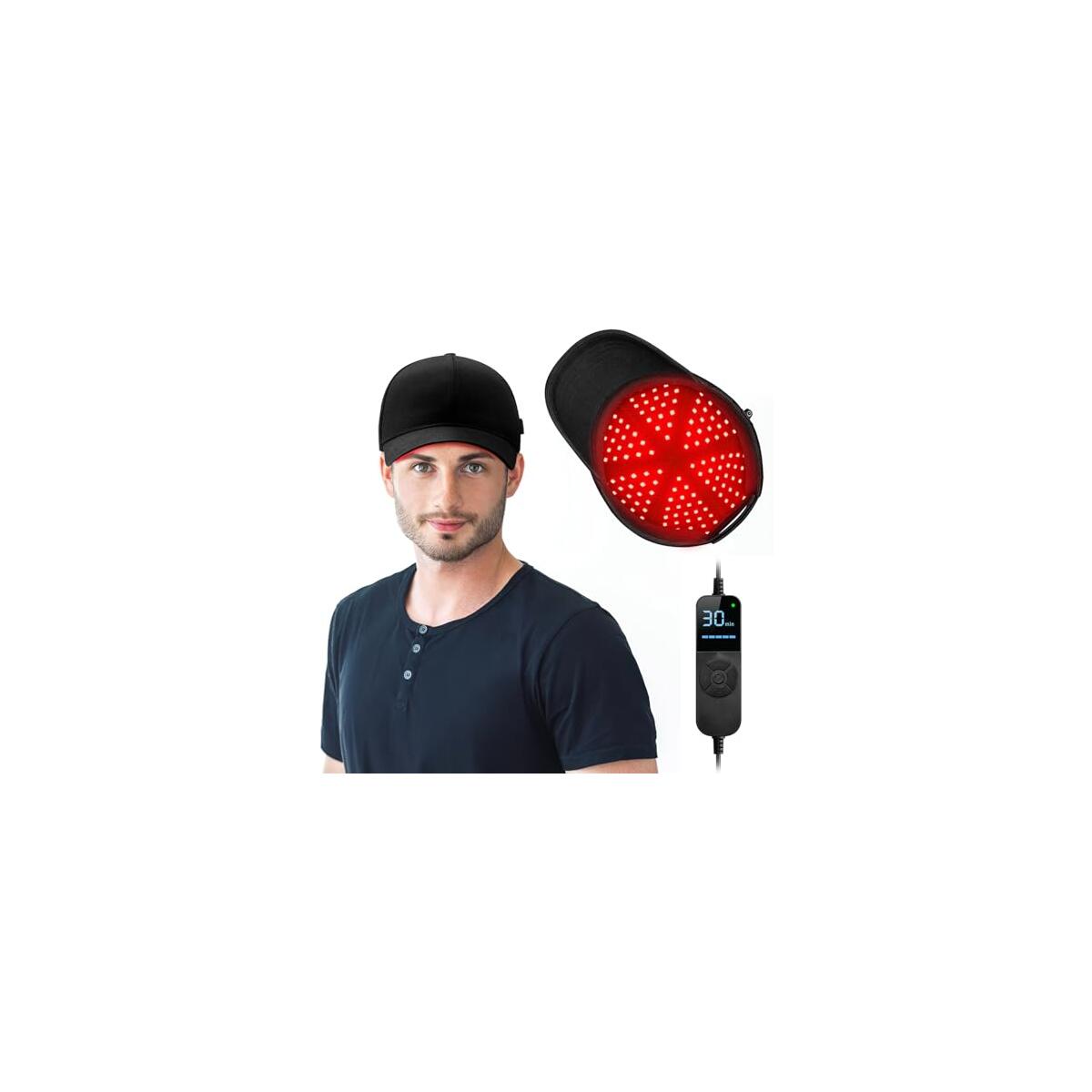 LED lights Hair Growth Cap, Black