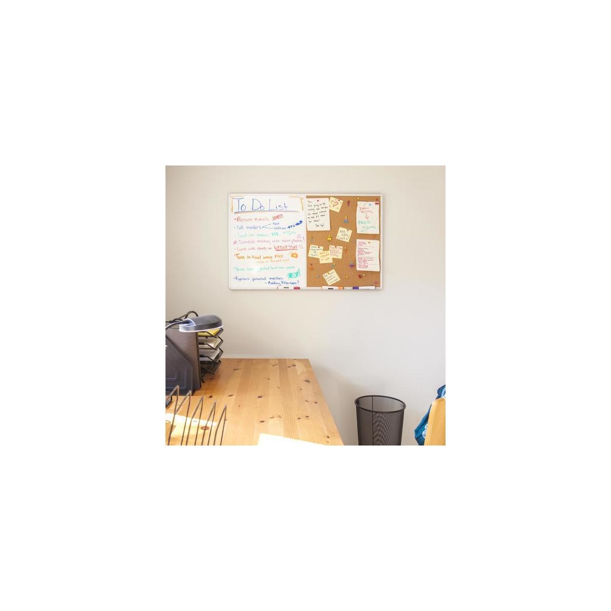 24 X 36 Inch White Board And Cork Board Combo Bulletin Board