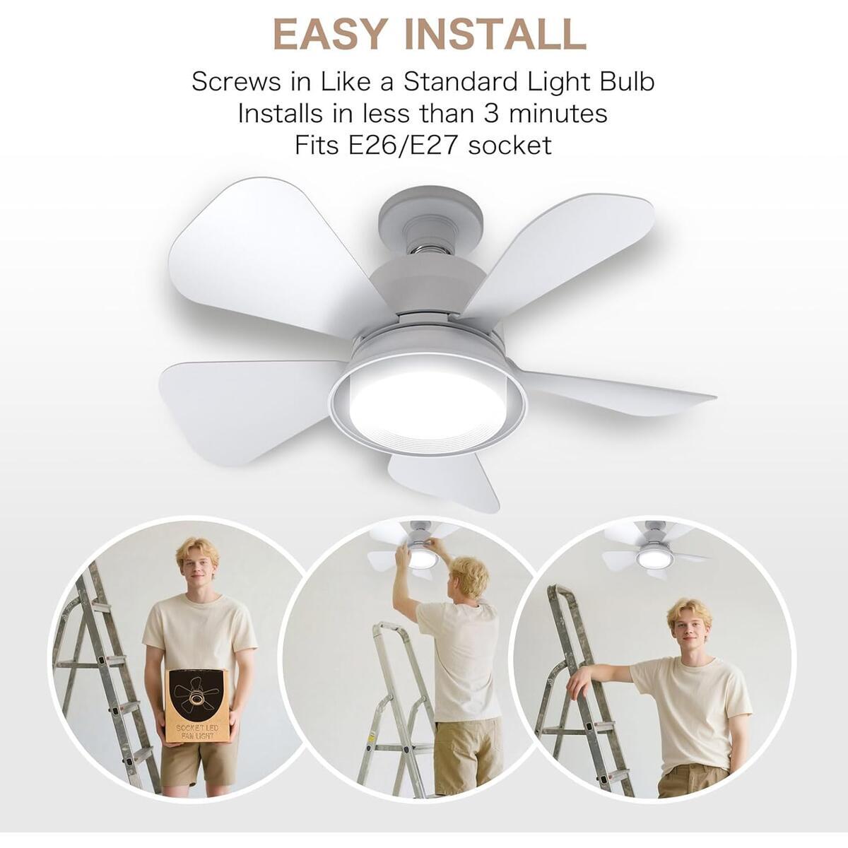 Easy Install Socket Fan Light 4 Cashback Rebates - RebateKey