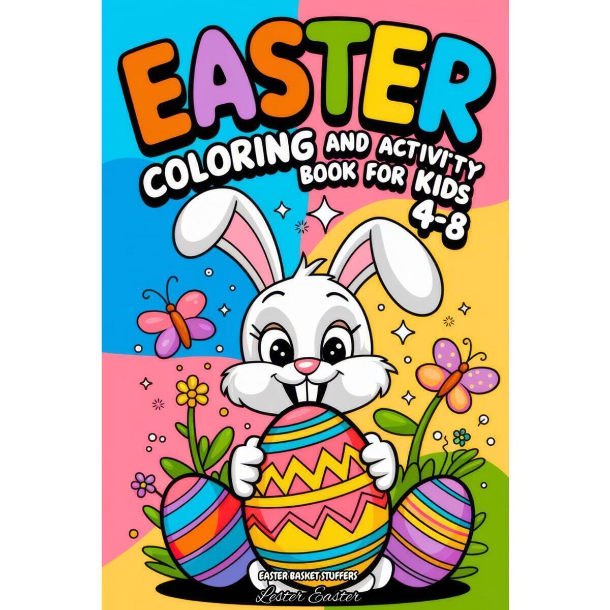 Easter Coloring and Activity Book for Kids 4-8