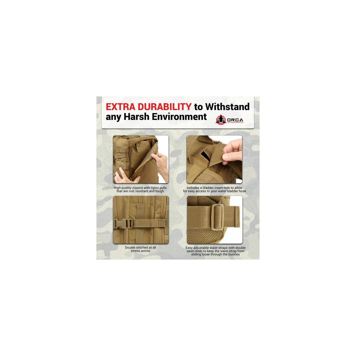Orca Tactical 34l Molle Backpack Military Assault Pack Survival Bag Cashback Rebates - RebateKey