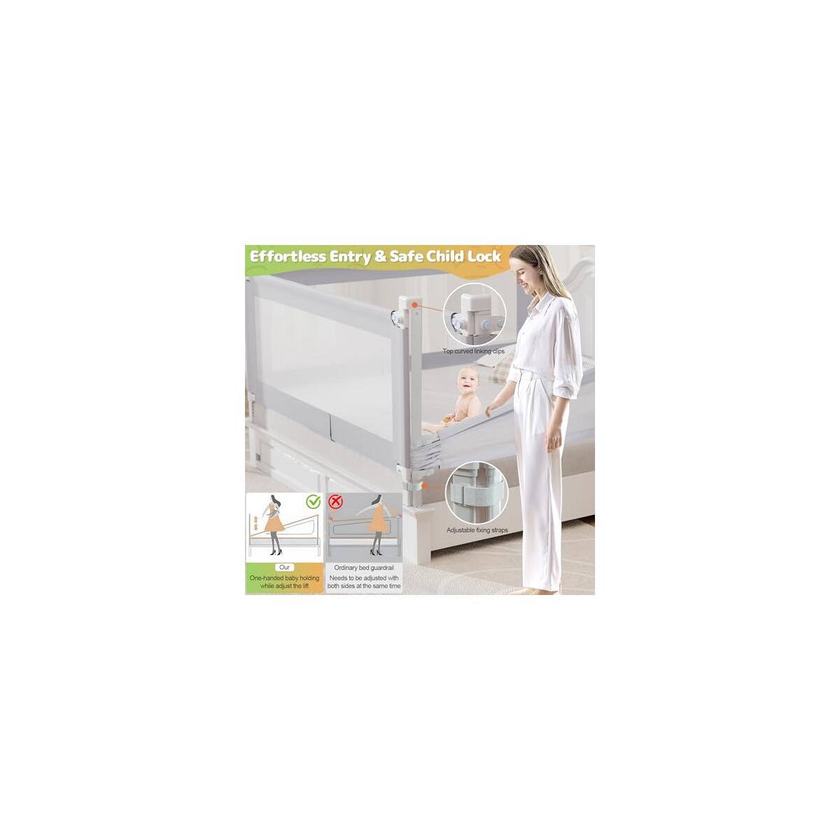 Omzer King Bed Rail For Toddlers Cashback Rebates - RebateKey