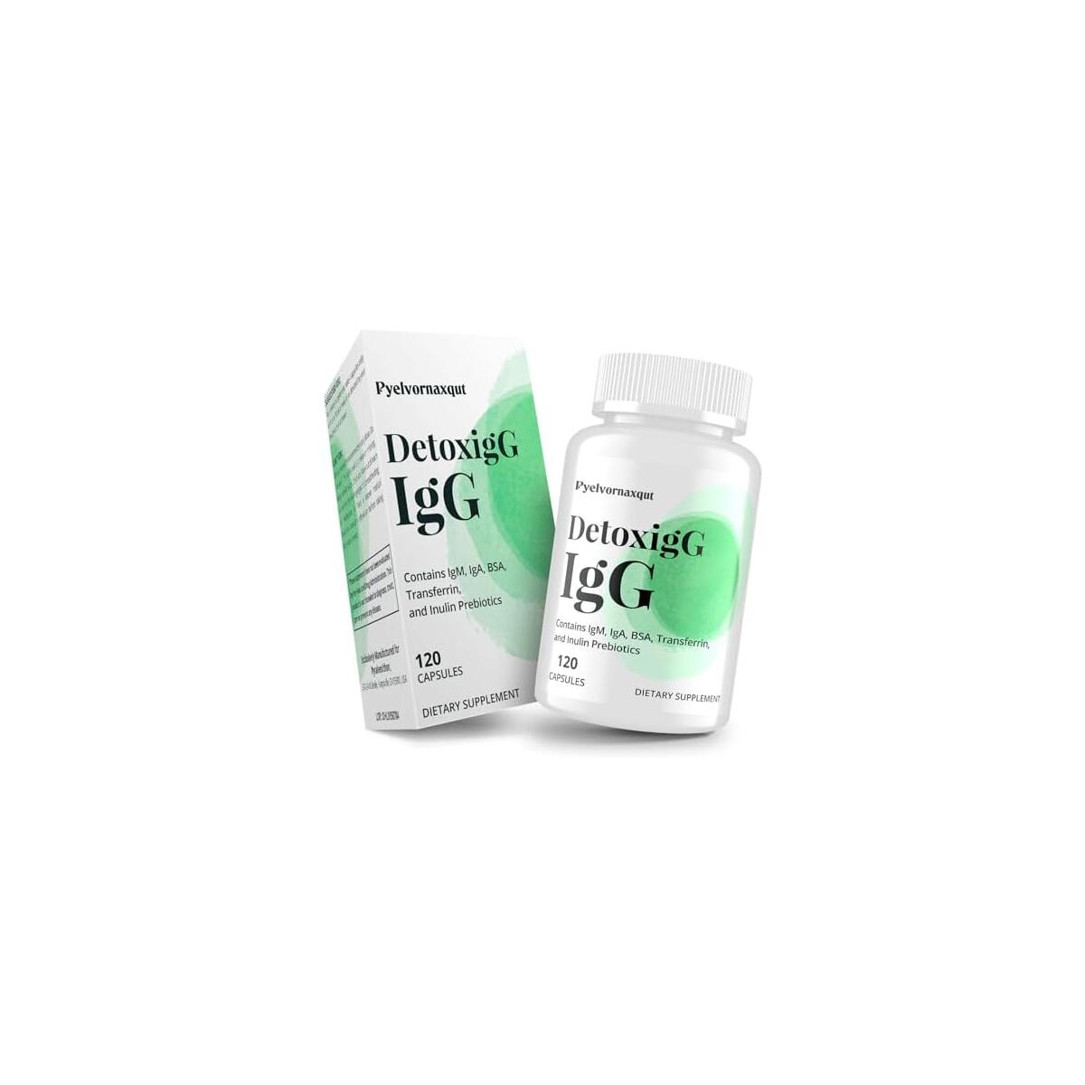 IgG Immunoglobulin Supplement - Bovine Colostrum Supplement Alternative - Dairy Free Bovine Immunoglobulin with IgM, IGA & Inulin Prebiotic Fiber - 120 Capsules