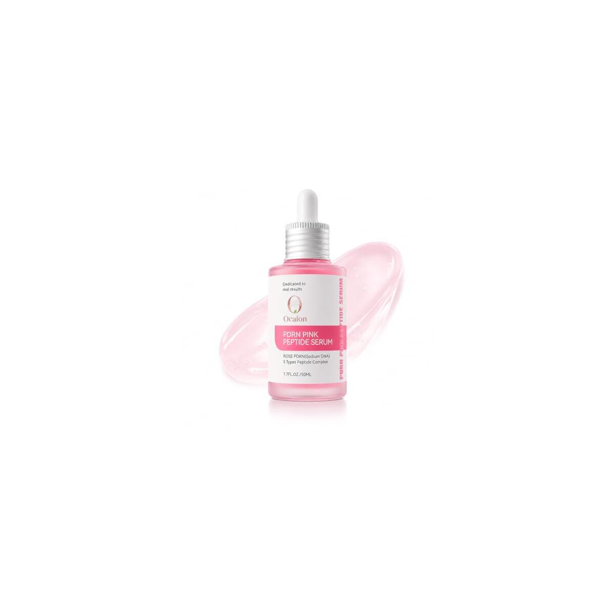 PDRN Pink Peptide Serum with Salmon DNA + Retinol Anti-Aging Face Serum with Niacinamide & Hyaluronic Acid for Wrinkles, Firmness & Glow Korean Skincare, Sensitive Skin 1.76 fl oz (Unscented)