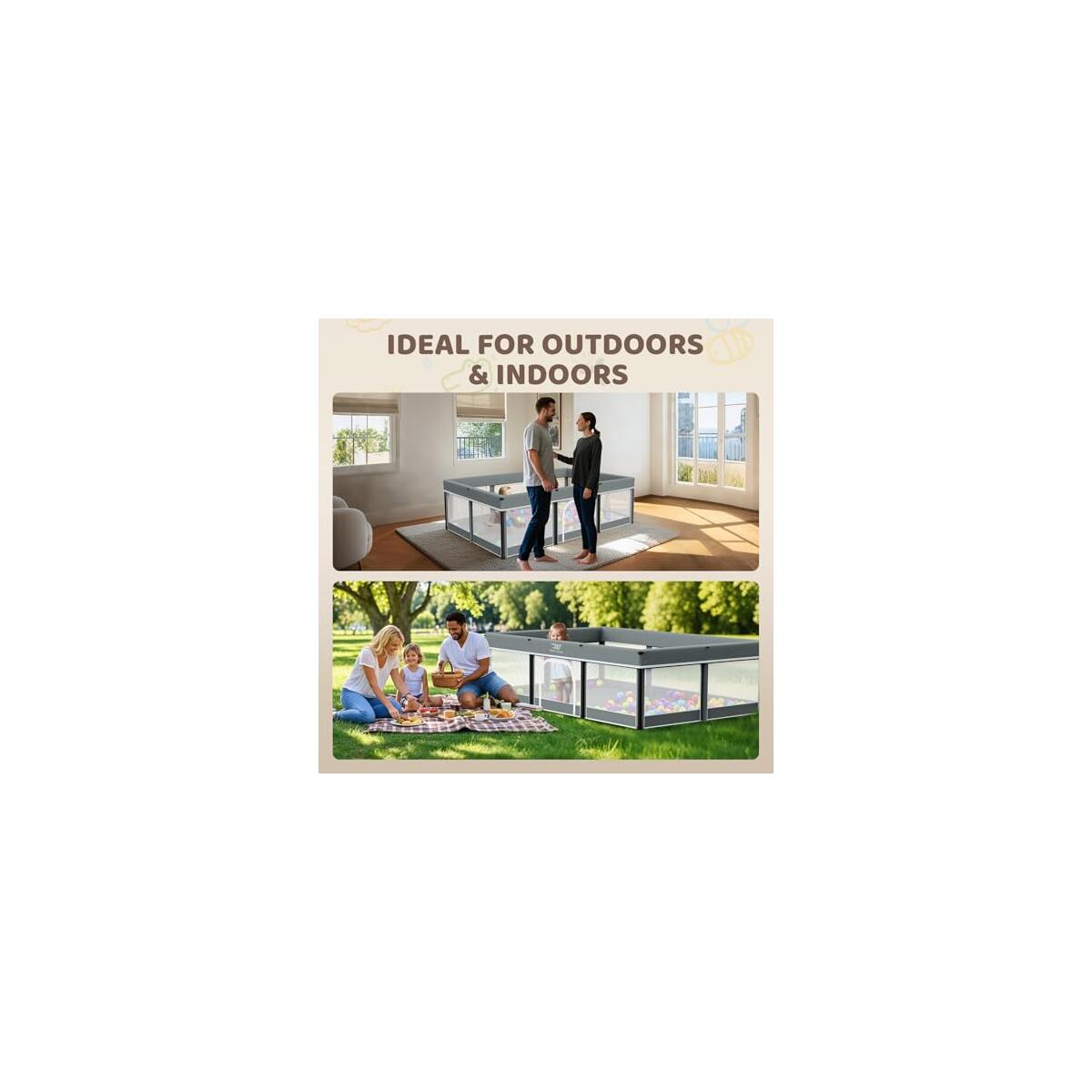 Foldable Baby Playpen With Mat 74x50 Cashback Rebate - RebateKey