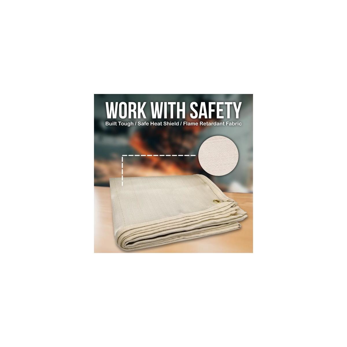 Premium 8x8 Ft Heavy Duty Welding Blanket 850gsm Thick Fiberglass Fire