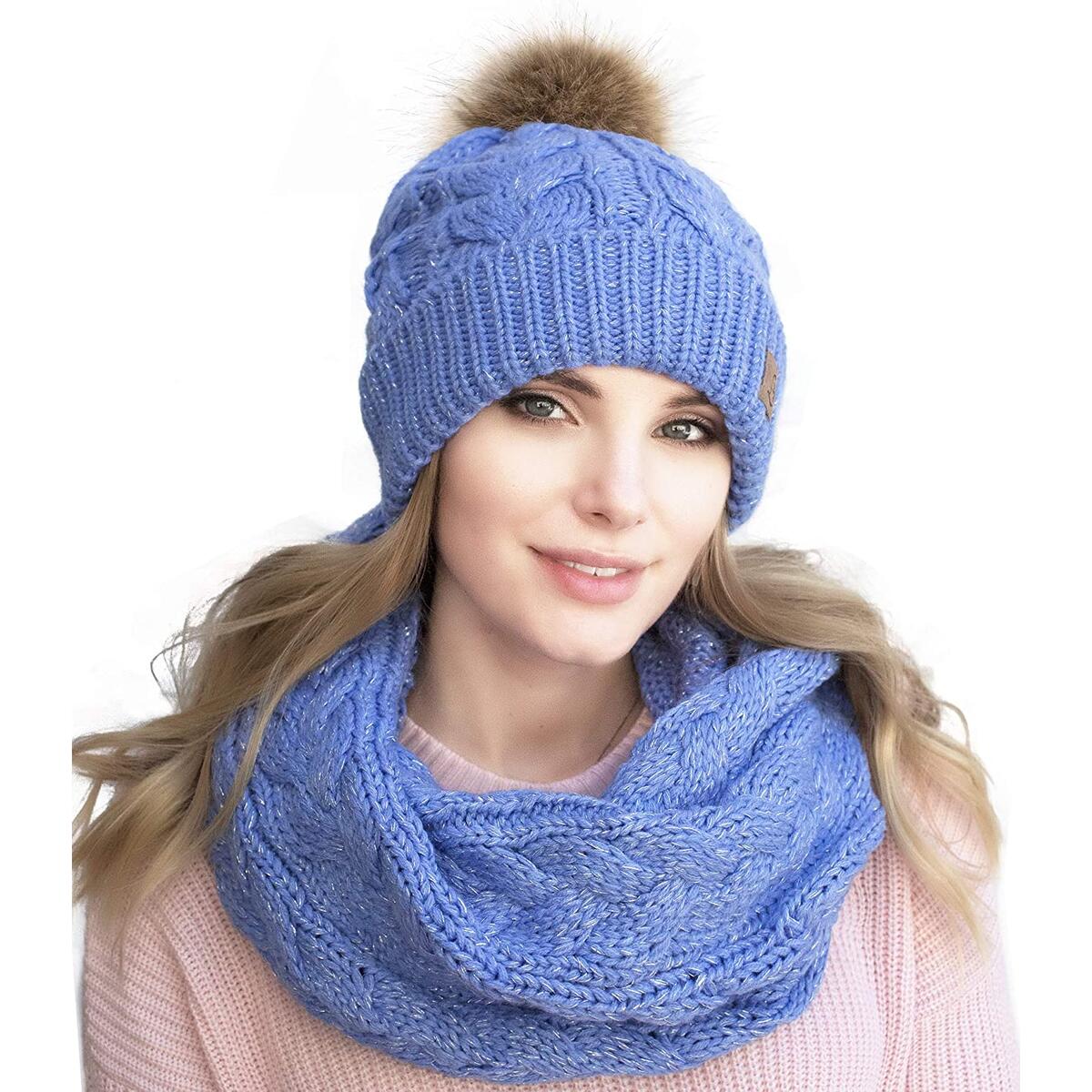beanie and scarf set womens