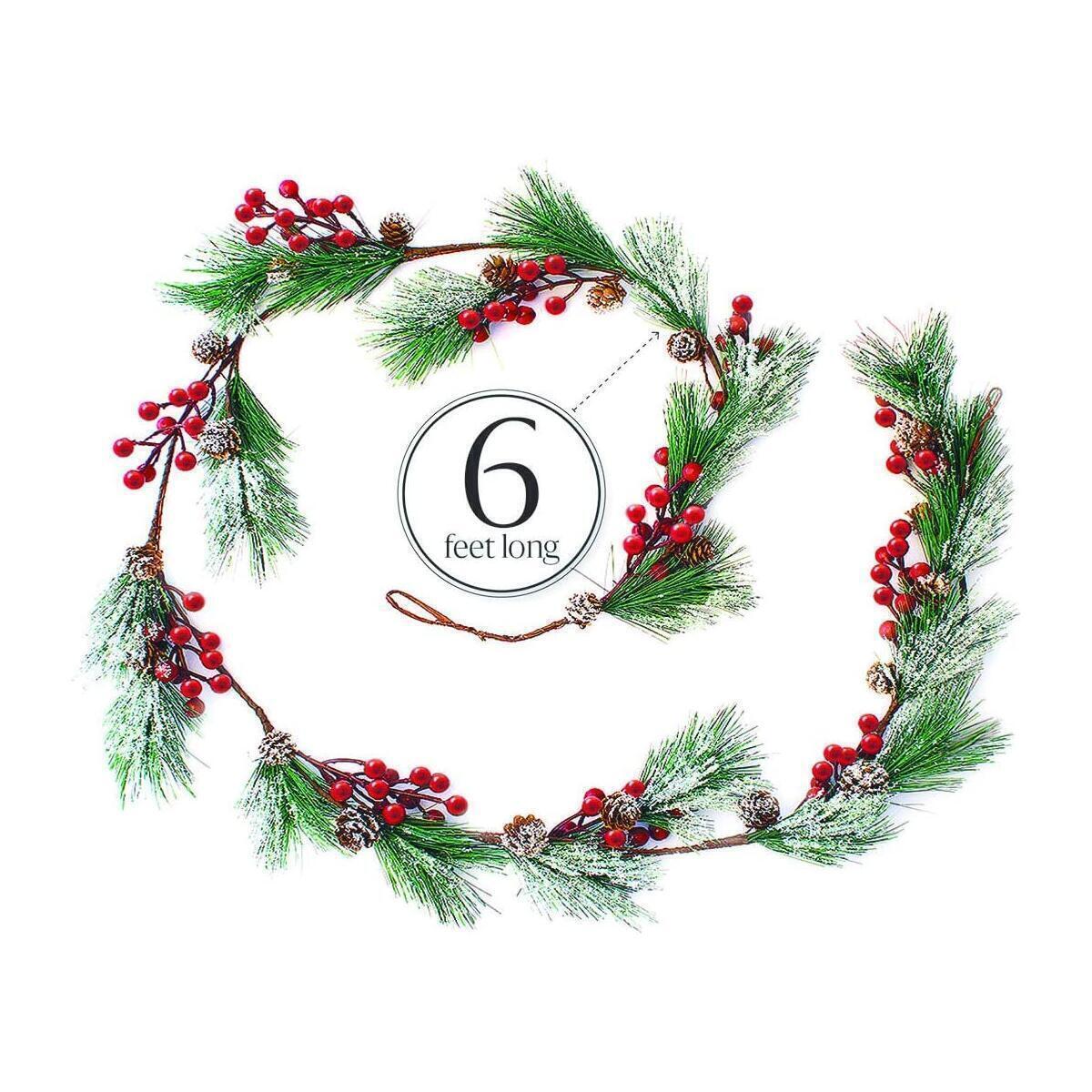 Christmas Garland Winter Red Berries Holiday Cashback Rebate - RebateKey