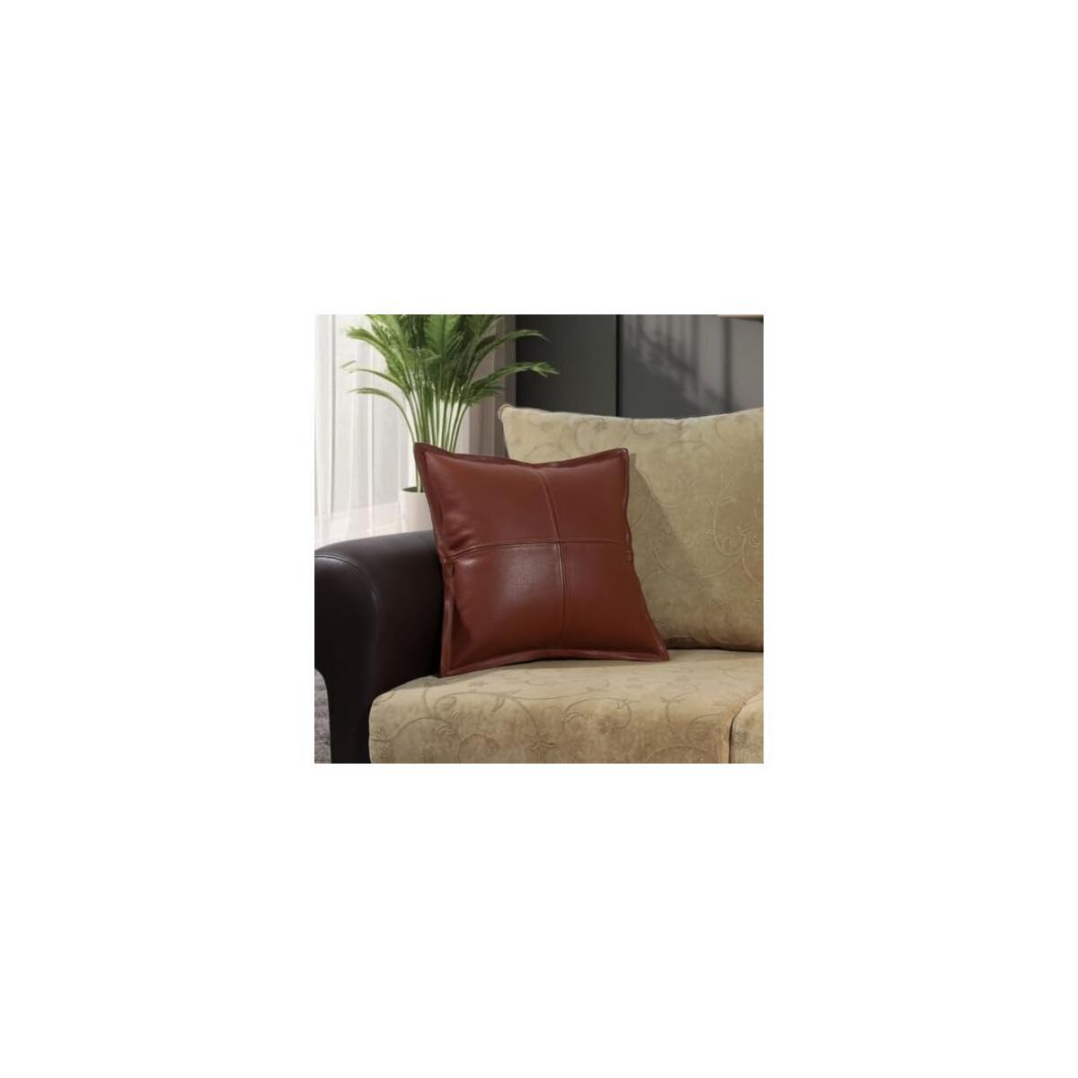 Leather Pillow Cover 18x18 Tan Cash Back - RebateKey