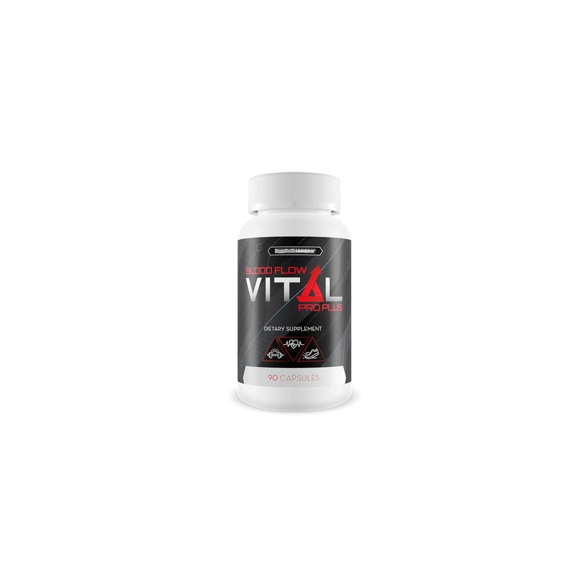 Blood Flow Vital Pro Plus - Improved Formula - Our Best Blood Flow Supplement for Men - Pressure Support - Mens Circulation Support - Natural Blood Flow Vasodilator Supplements for Men Blood Flow Care
