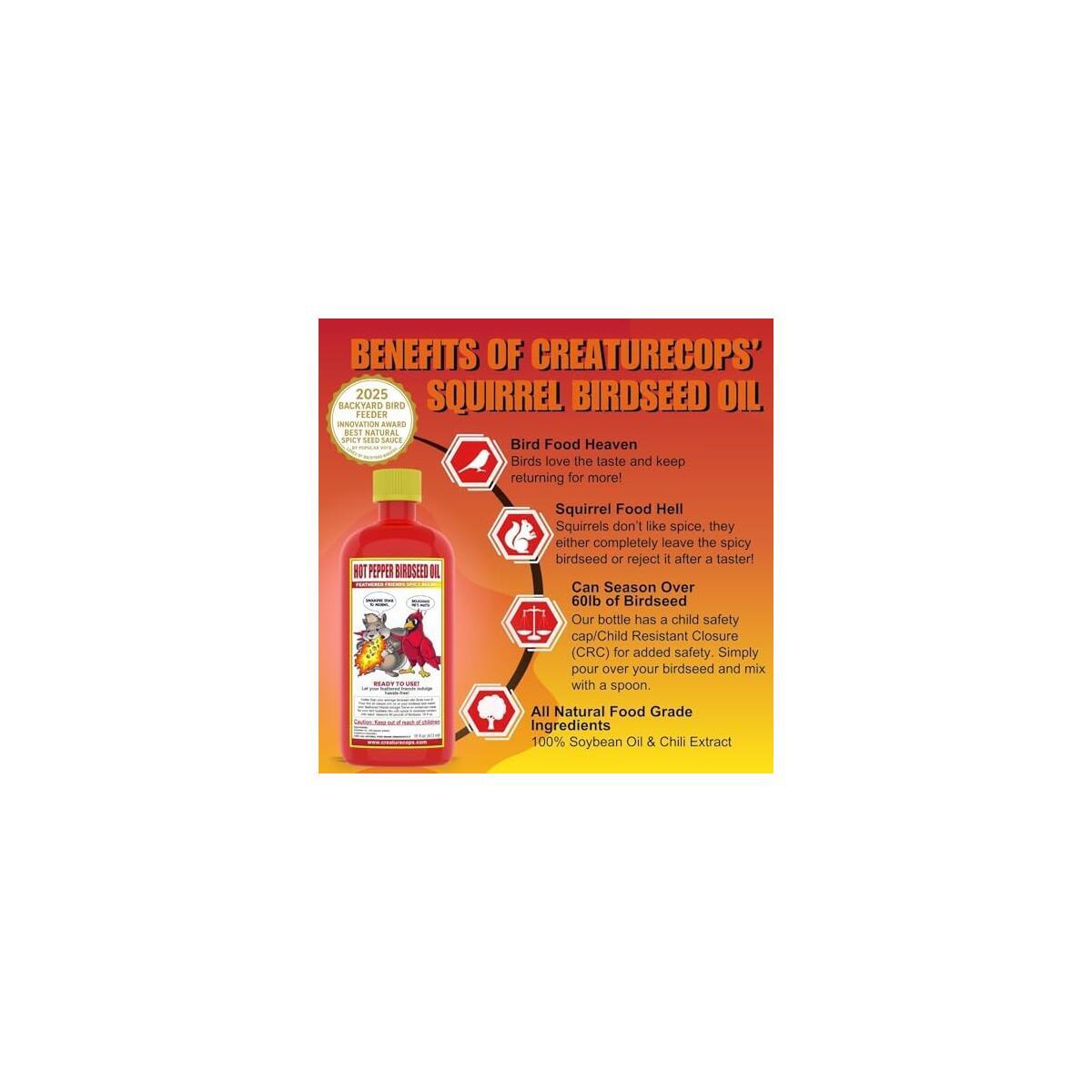 Creaturecops Hot Pepper Birdseed Oil Rebate - RebateKey