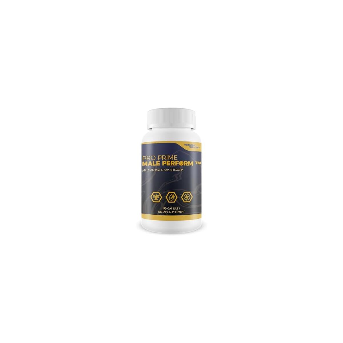 Pro Prime Male Perform - Our Best Male Blood Flow Booster - Premium BloodFlow Booster to Help Lower Pressure & Support Circulatory Health - Increase Blood Flow & Endurance - Prime Perform for Men