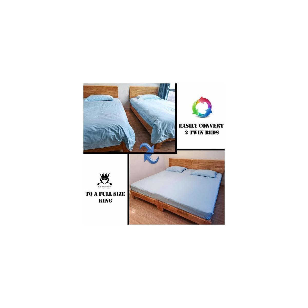 Bamboo Bed Bridge Twin To King Converter Kit Naturally Breathable And